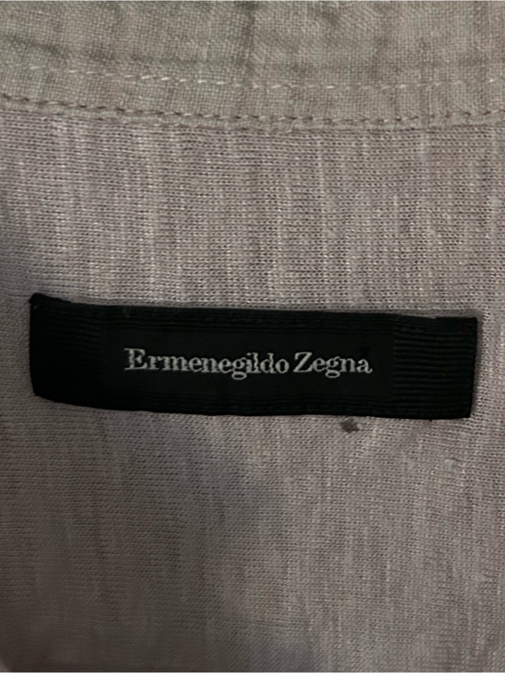 Ermenegildo Zegna Men’s Size L/52 Short Sleeve Linen Polo - Picture 3 of 12